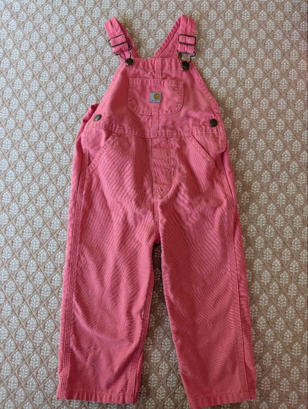 Carhartt Kids' Pink Corduroy Overalls with Front Pocket